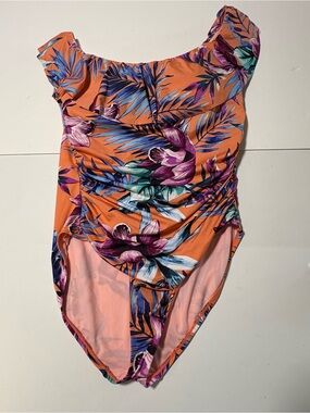 5/$15 Liz Claiborne Swimsuit Floral Size 16